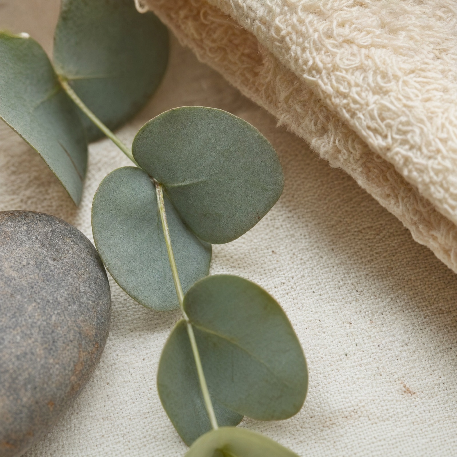 Eucalyptus and towel